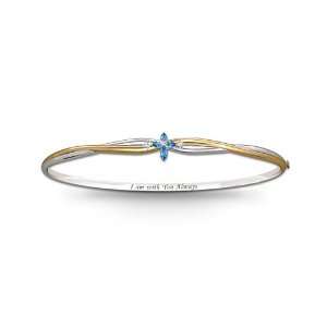  The Trinity Sapphire And Diamond Cross Womens Bracelet 