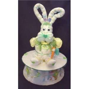   Bunny Rabbit Diaper Cake Baby Shower Centerpiece 