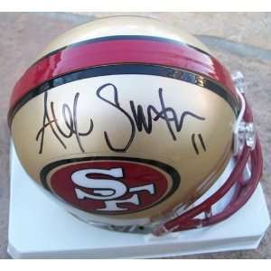 ALEX SMITH SIGNED 49ERS MINI HELEMET COMES WITH A COA