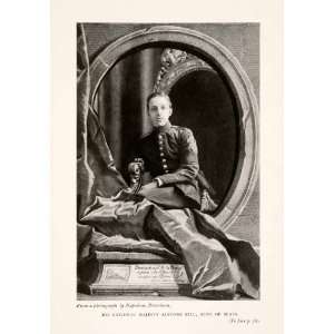 1905 Print Alfonso XIII King Spain Royal Portrait Catholic 