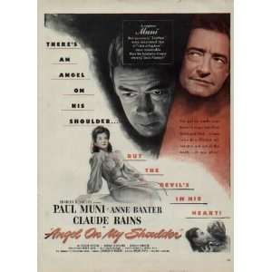  1946 Movie Ad, Charles R. Rogers presents PAUL MUNI, ANNE 