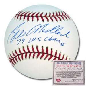 Bill Madlock Autographed Baseball with 79 WS Champs Inscription