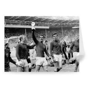 Nobby Stiles and Bobby Moore   1966 England   Greeting Card (Pack of 2 