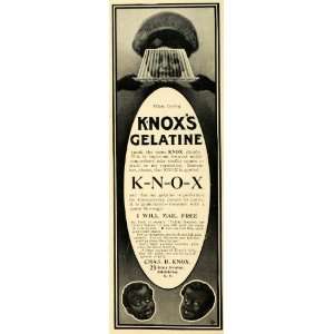 1901 Ad Black Americana Charles B. Knoxs Gelatine NY   Original Print 