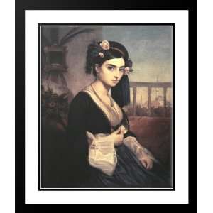 Gleyre, Charles 28x34 Framed and Double Matted Oriental Lady