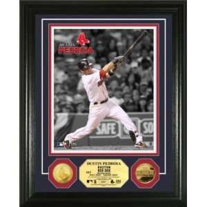 Dustin Pedroia Two Tone 24KT Gold Coin Photo Mint