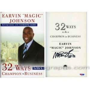  Earvin Magic Johnson Signed Book PSA/DNA Certified 