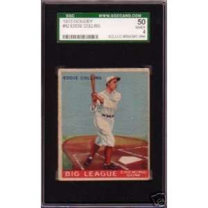  1933 Goudey EDDIE COLLINS # 42 (SGC 50/4) HOF   MLB 