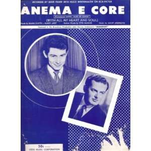  Sheet Music Anema E Core Eddie Fisher 196 