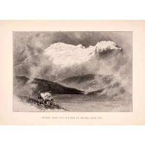   Edward Whymper Mountain Quito   Original Wood Engraving Home