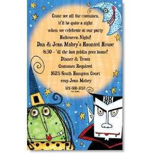  Witch & Dracula Halloween Invitations