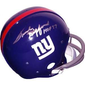 Frank Gifford New York Giants Autographed Throwback Helmet with HOF 