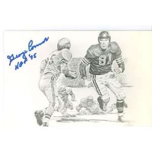  George Connor Signed Illustrated Index Card Sports 
