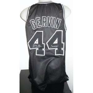 George Gervin Signed Jersey   inscr ICEMAN