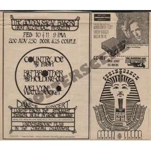 Janis Joplin Country Joe Steve Miller Berkeley 1967 Ad