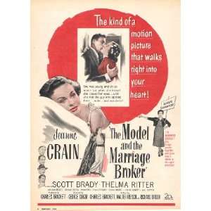  Model and the Marriage Broker 1952 Original Movie Ad with Jeanne Crain