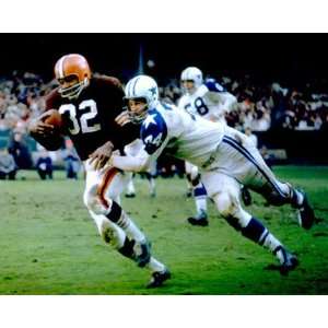Jim Brown Breaking Tackle with Bob Lilly 16 x 20 Photograph 