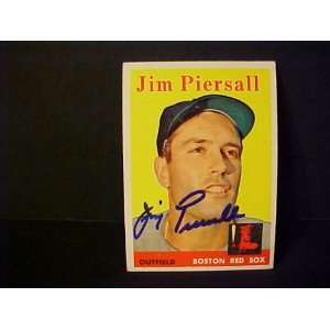 Jim Piersall Boston Red Sox #280 1958 Topps Signed Autographed 