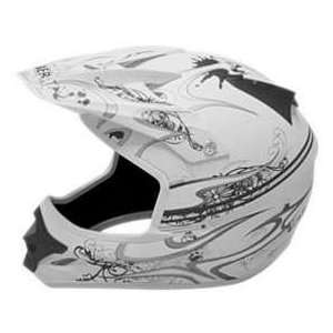  Cyber Helmets UX 25 HAVOC MAT WHITE LG MOTORCYCLE HELMETS 
