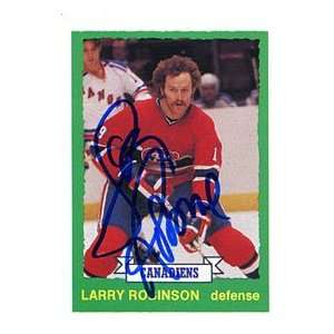 Larry Robinson Autographed / Signed 1992 O Pee Chee Card  