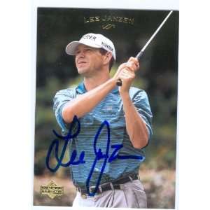 Lee Janzen Autographed/Hand Signed Golf Card (2001 Upper Deck #26)