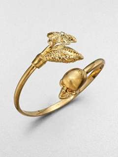   mcqueen swarovski crystal accented skull claw bangle bracelet $ 360 00