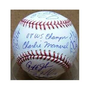  2008 Philadelphia Phillies Team autographed baseball 