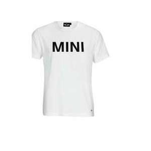 MINI Cooper Mens Word Mark White T Shirt Medium (European 