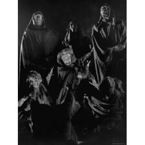  Sir Michael Redgrave as Macbeth Surrounded by Ghostly 