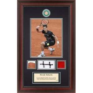  Novak Djokovic 2008 Roland Garros Memorabilia With Clay 