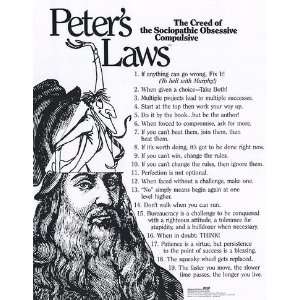  Peters Laws (Peter Diamandis) College Poster Print   24 