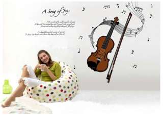 Removable Violin Music Words Saying Art Mural Wall Vinyl Sticker Decal 