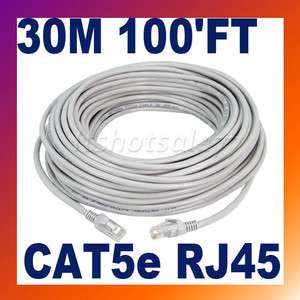 100 FT FOOT CAT5E RJ45 ETHERNET NETWORK LAN Gray CABLE  