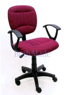 New Burgundy Executive Office Chair W Ergonomic Arms  