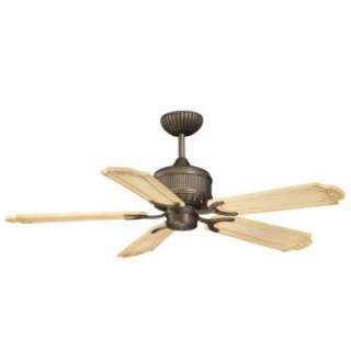 NEW 5 Blade 52 inch Ceiling Fan, Bronze, 5 Hand Sculpted Maple Blades 