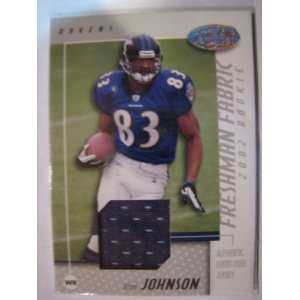  2002 Leaf Certified Ron Johnson Ravens Freshman Fabric GU 