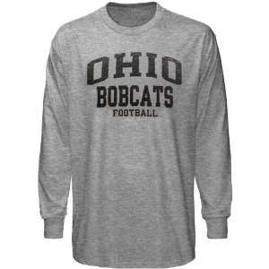  Russell Ohio Bobcats Ash Basic Football Long Sleeve T 