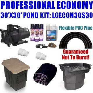 professional 30x30 Economy Pond Kit LGECON30S30 for Pond Depot