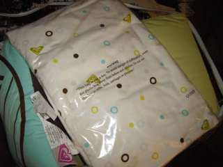  Girl KELLY COLORBLOCK QUEEN Comforter Sheet 9P Set Green Brown Dot NEW