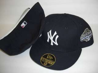 NEW ERA HAT CAP FITTED NEW YORK YANKEES 7 1/4 NAVY BLUE  