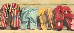 Colorful FLIP FLOP Beach Sandals Sale$8 Wallpaper Border 774  