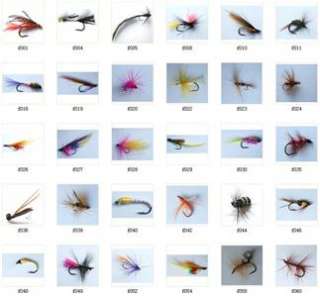 60 flies of fly fishing + a plastic box F1  