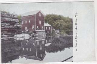 Foot Mirror Lake Delton WI old 1900s view postcard  