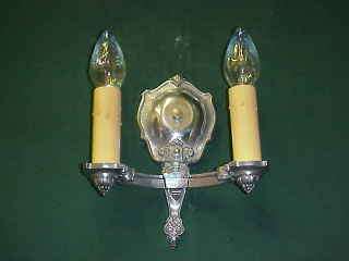 PAIR c. 1920 FRENCH SCONCES ~ SILVER  
