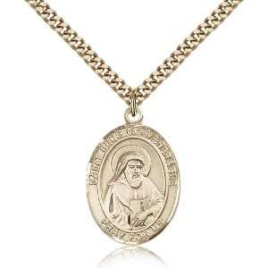  Gold Filled St. Bede the Venerable Pendant Jewelry