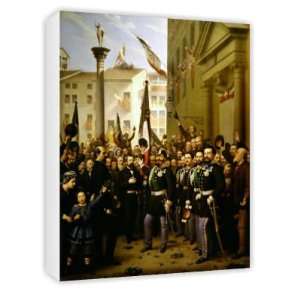  Victor Emmanuel II decorating the flag with   Canvas 