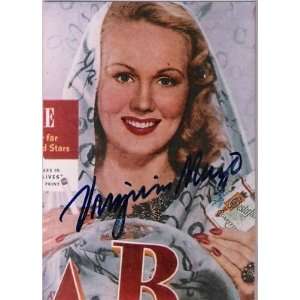 VIRGINIA MAYO (ACTRESS Started in 40s) Signed 3.5x5   Sports 