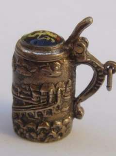 Antique Germany Heidelberg Mug Charm 835 Silver