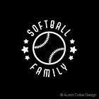 softball family vinyl decal car sticker girls sports $ 4 95 listed jun 