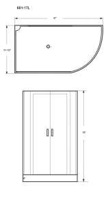 New Simple Bathroom Left Glass Shower Enclosure 601 17L  